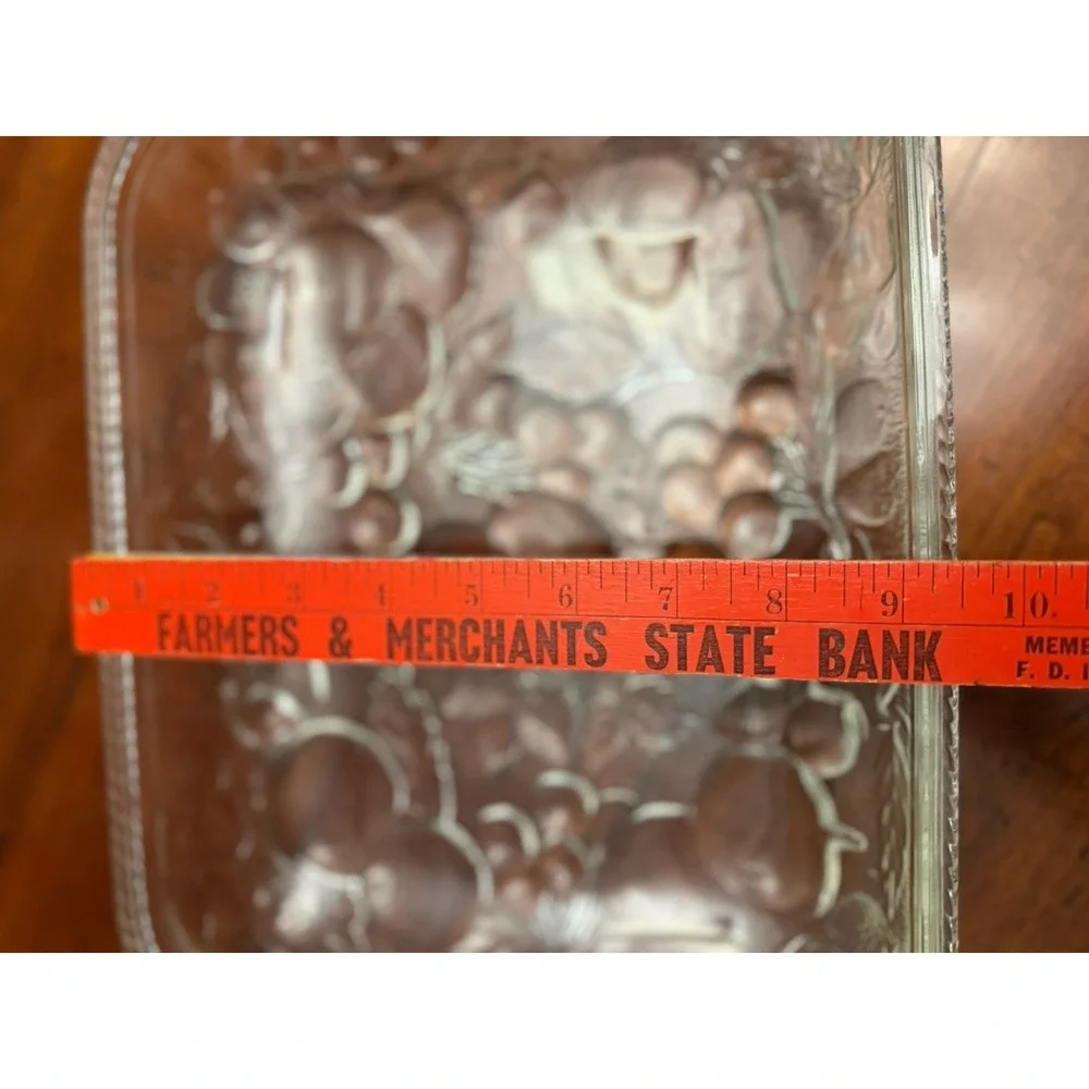 Vtg Libbey Orchard Fruit Clear Glass Baking Dish 13x9 Casserole Lasagna Pan